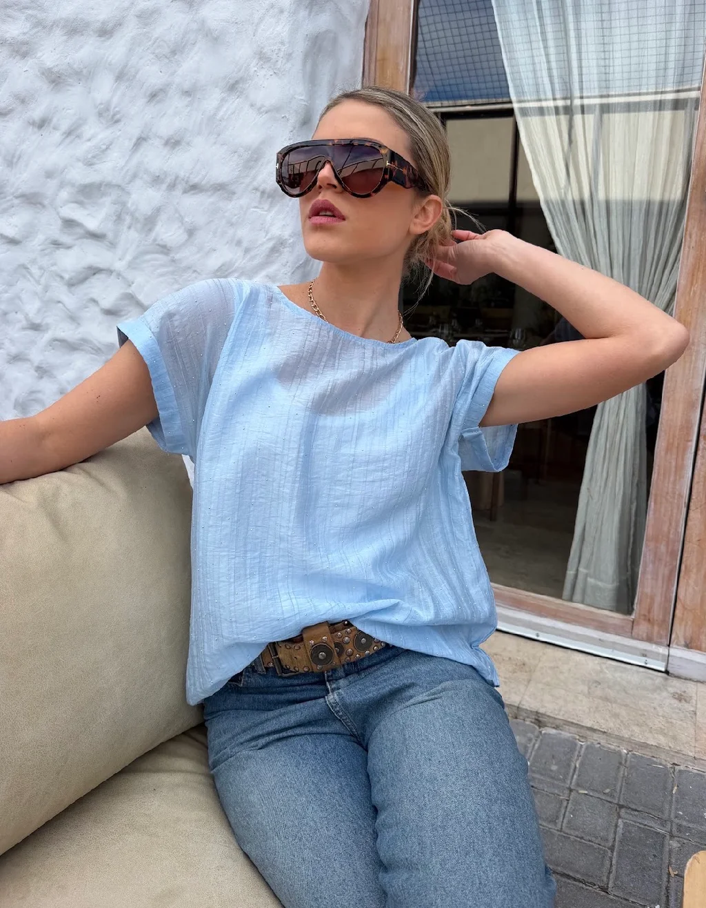 Remera ALICE Premium Bambula con Strass GU6222