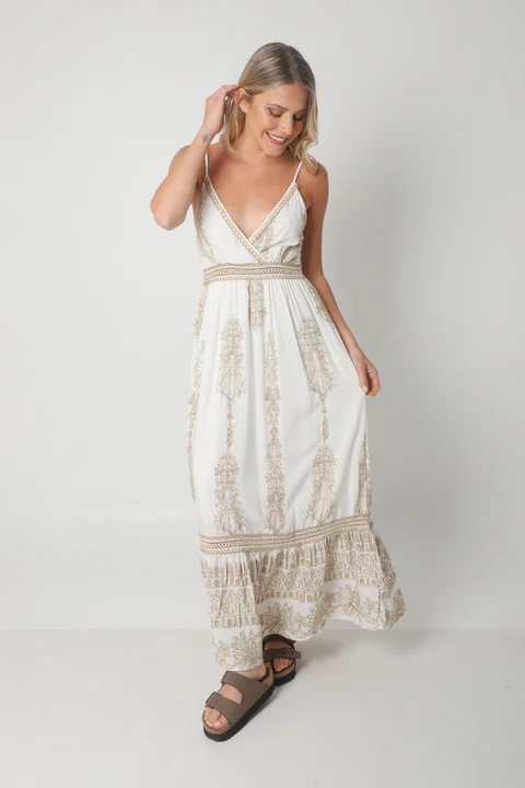 Vestido CARMIN c/bordado GUK70141