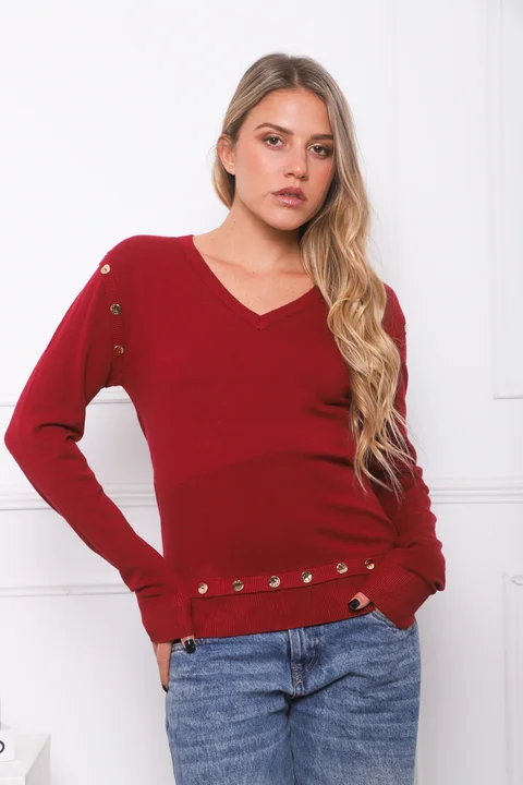 Sweater BURI Bremer Con Botones GU825