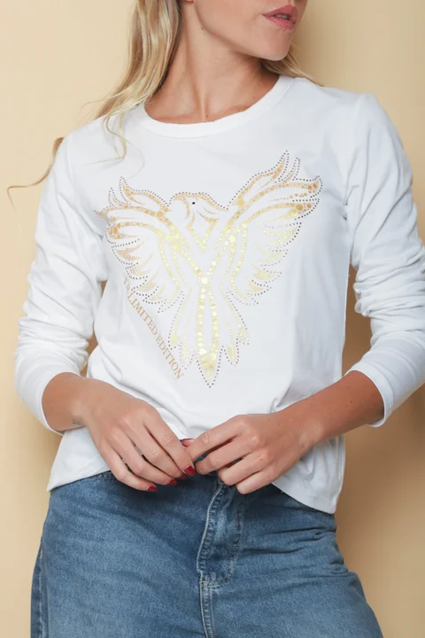 Remera Golden Eagle c/ Strass GUK70057