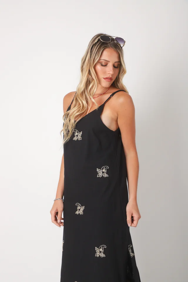 Vestido VOILA Lino bordado GUK70142-2