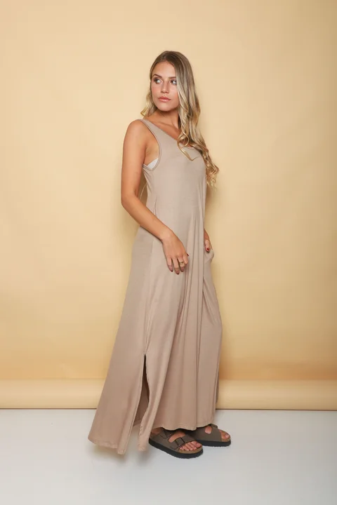 Vestido CANES de Viscosa Liso