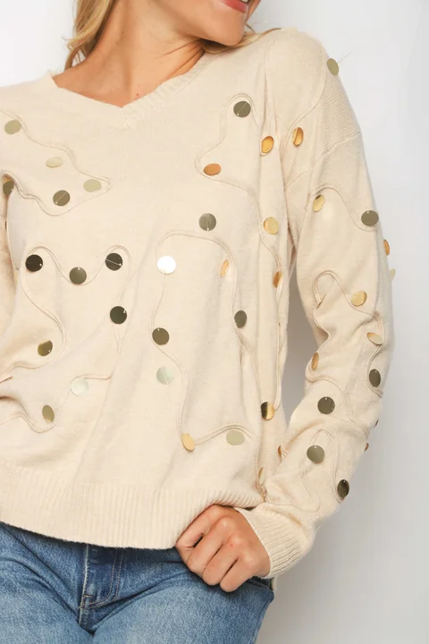 Sweater PELICAN Bremer c/ Bordado y Aplique GUL678