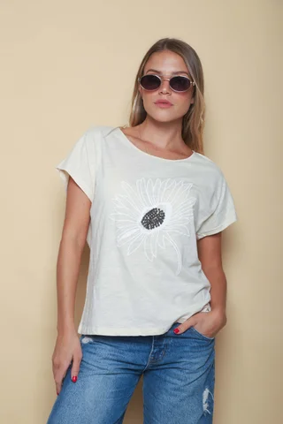 Blusa SUASI Lino c/ Piedras GU70104 - Vista 1