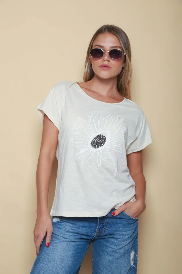 Blusa SUASI Lino c/ Piedras GU70104