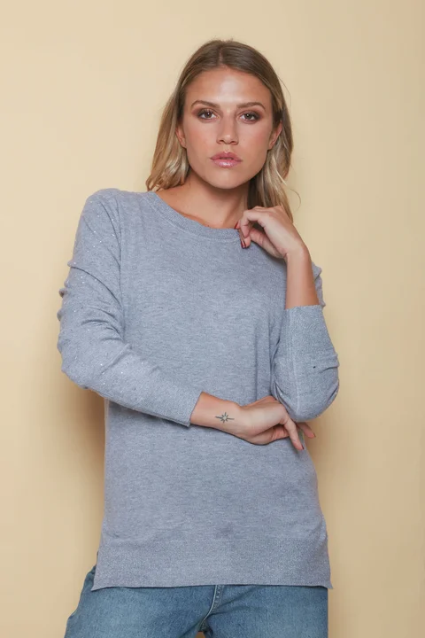 Sweater LUXURY Lurex con Strass GUL624