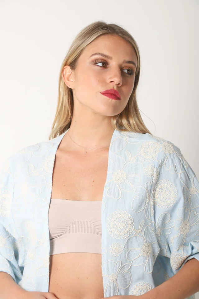 Kimono GALIA de Lino Bordado GU5172