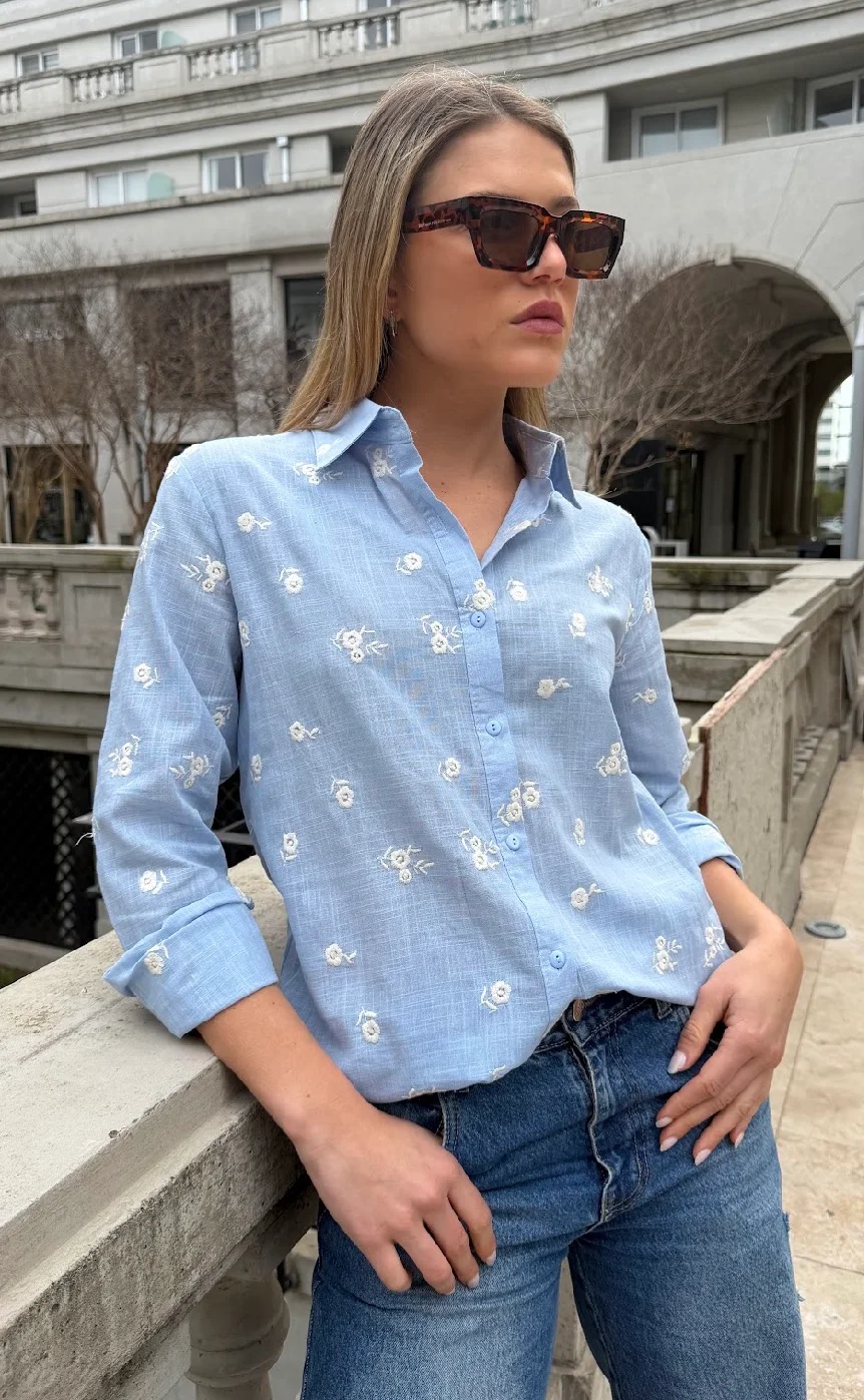 Camisa ROSMARY Lino Bordada GU70242
