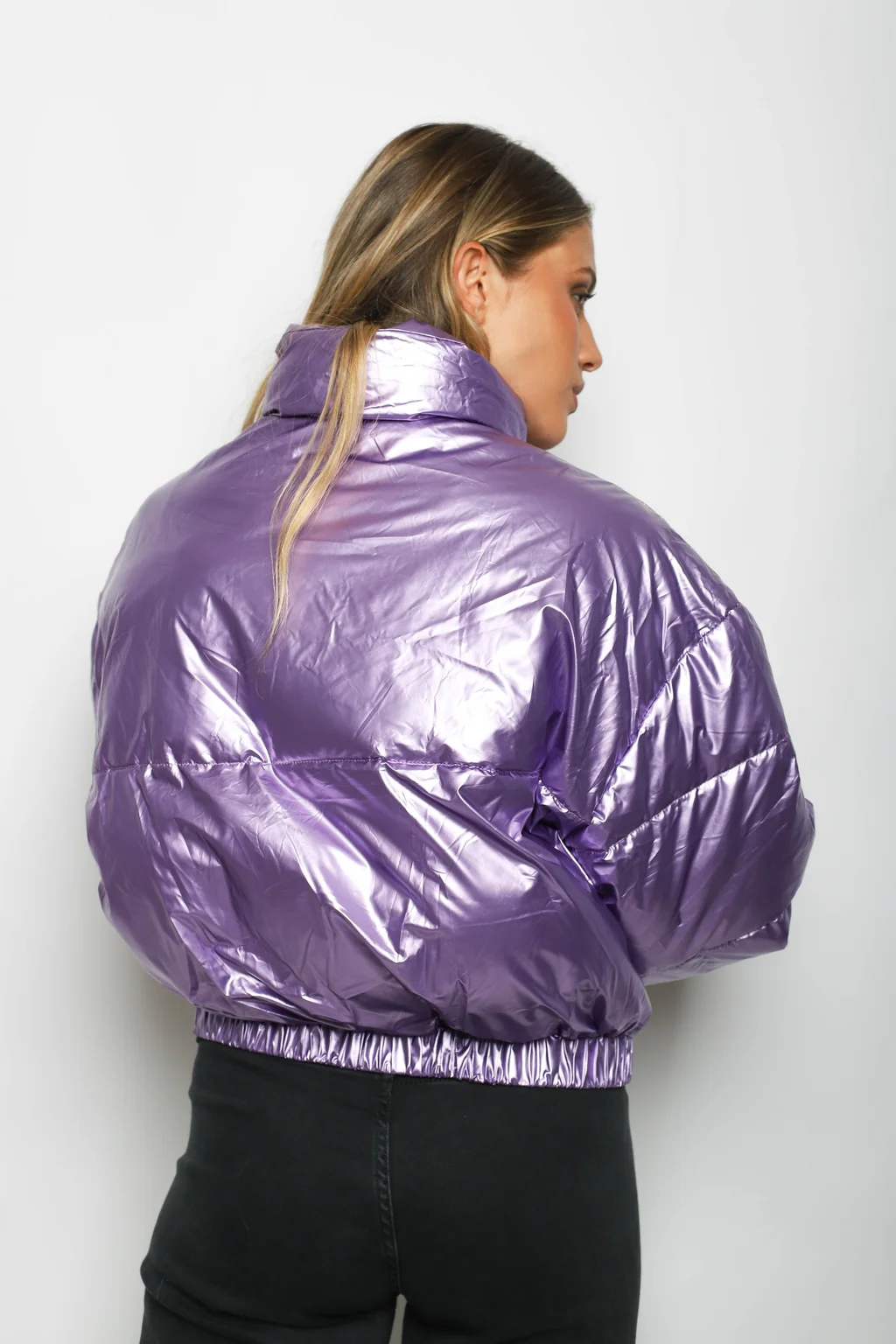 Campera  Puffer  Lila  Metalizada Velvet GUK2039
