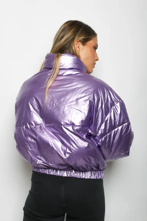 Campera  Puffer  Lila  Metalizada Velvet GUK2039
