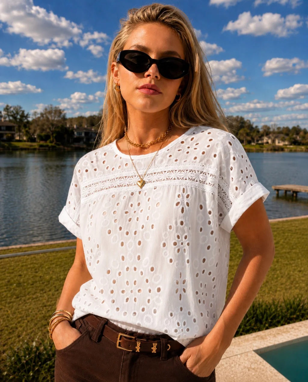 Blusa NADINE Broderie Bordada GUK70203