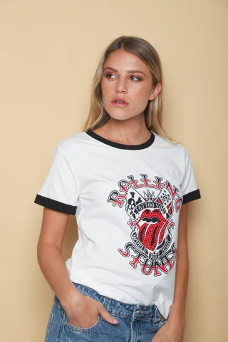 Remera ROLLING con Strass GU5111 - Vista 5