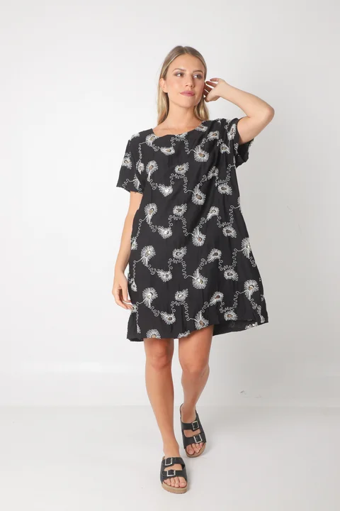  Vestido LOIRA lino c/bordado GUCH3013-1