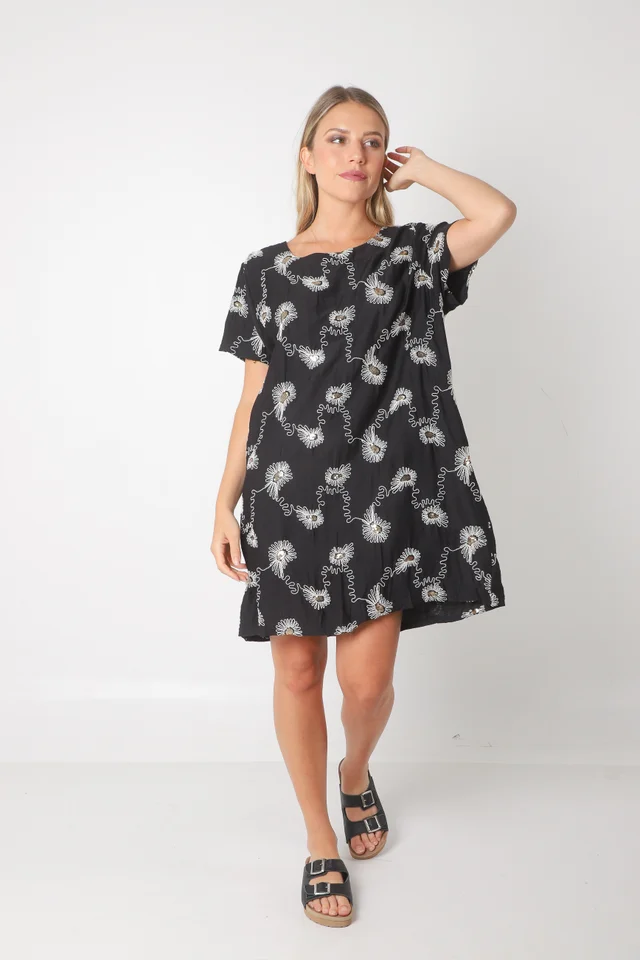  Vestido LOIRA lino c/bordado GUCH3013-1