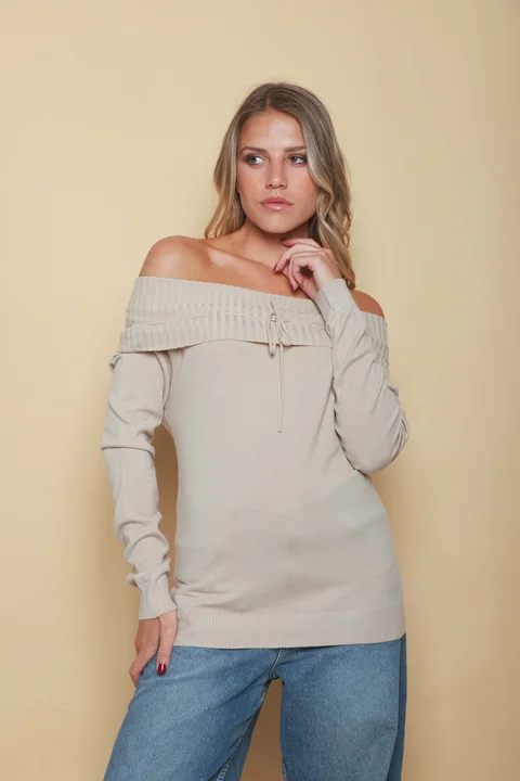 Sweater KITY Bremer Cuello Bote c/ Tira GU665