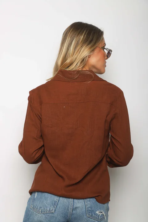 Camisa BANGKOK Lino c/tachas GUP33011