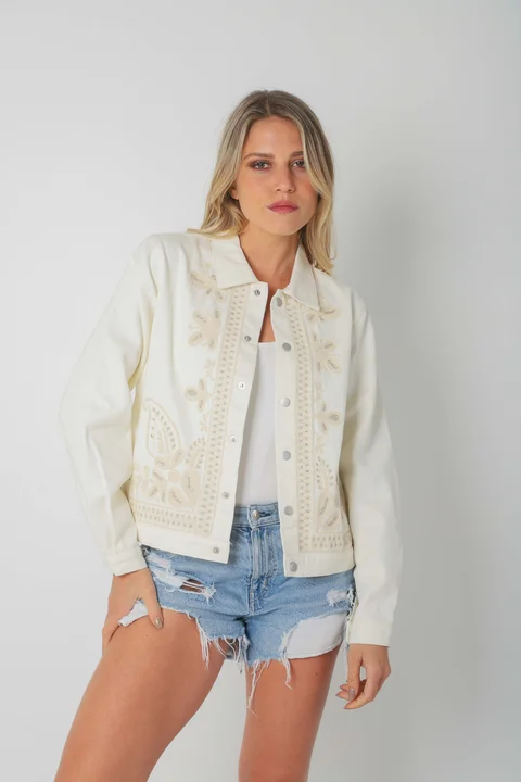 Chaqueta FORTY de Gabardina Bordada GUF6005