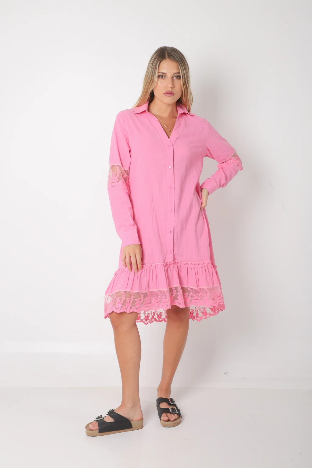 Vestido Lino Canberra con Tull Colours GUK4004