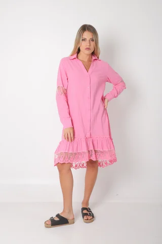 Vestido Lino Canberra con Tull Colours GUK4004 - Vista 1