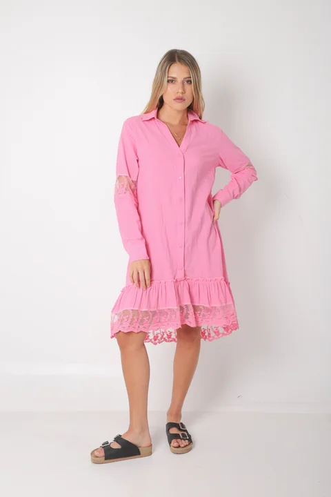 Vestido Lino Canberra con Tull Colours GUK4004