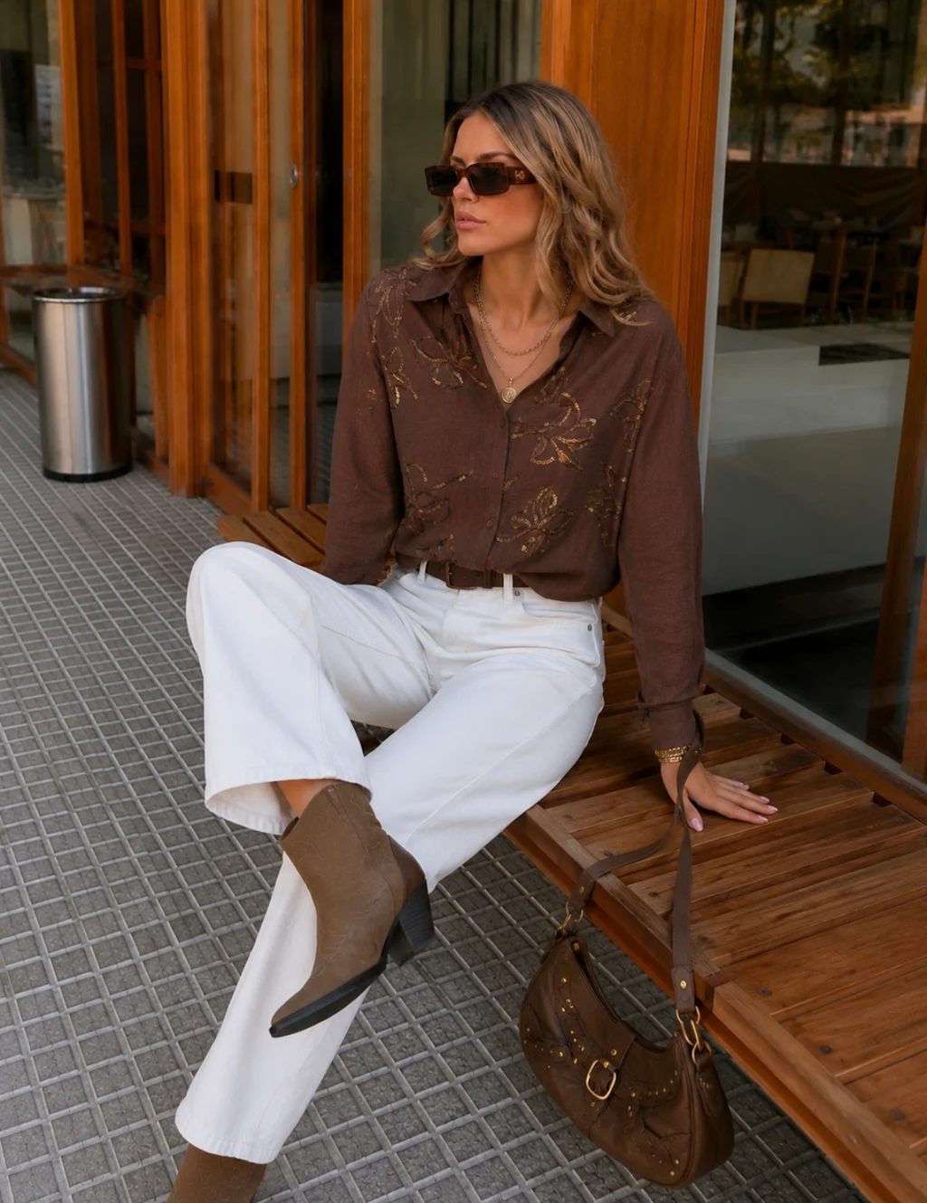  Camisa ALISON de LINO Bordada GU70280