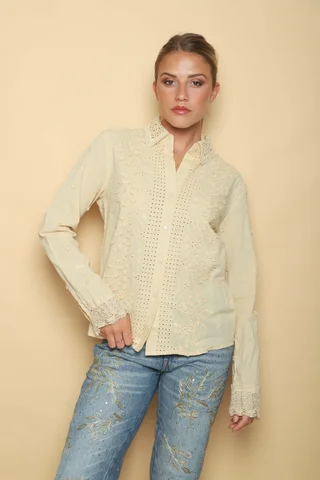 Camisa JAZZY Bordada Broderie GUK2007 - Vista 4