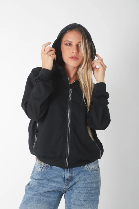 Campera  Siena White  Brillos  Cierres  GUK166