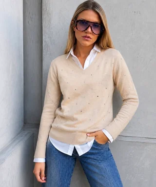 Sweater SENA Bremer c/ Strass GU615 - Vista 5