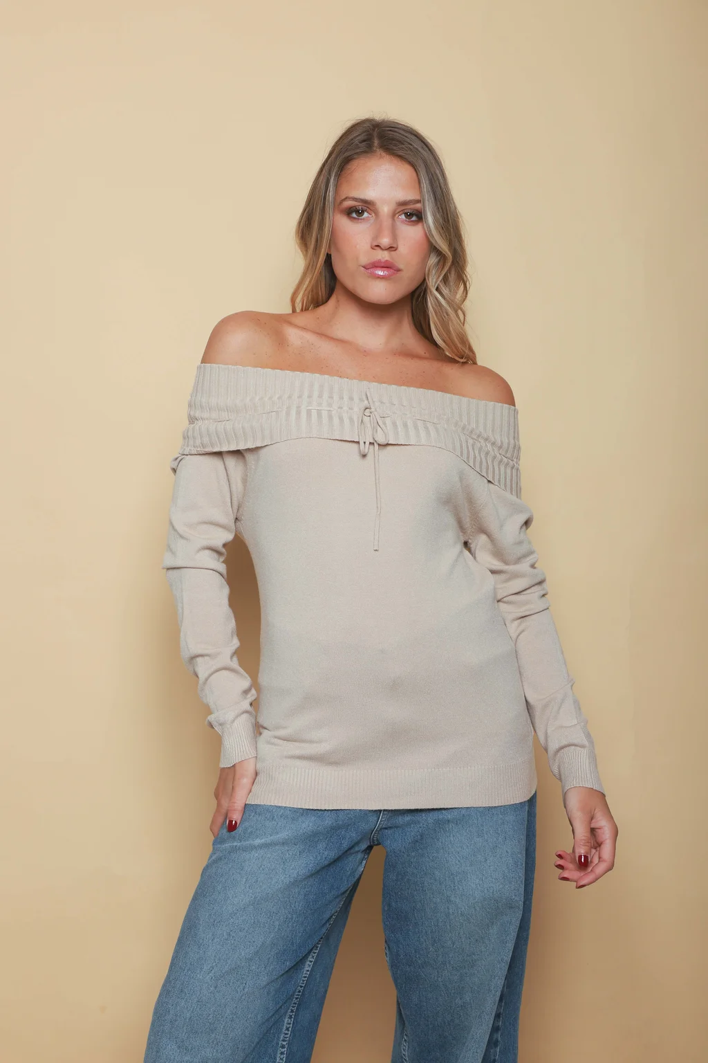 Sweater KITY Bremer Cuello Bote c/ Tira GU665