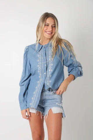  Camisa GRETEL deJean Bordada GU0556 - Vista 5