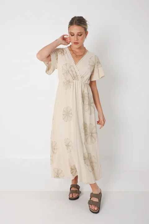 Vestido MISUKA de Lino Bordado GU250115