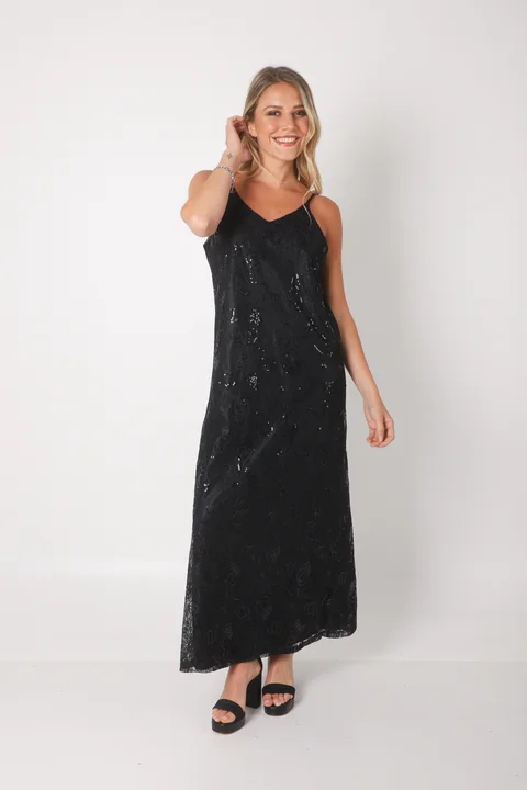 Vestido DREAMS encaje y lentejuelas GUK70177