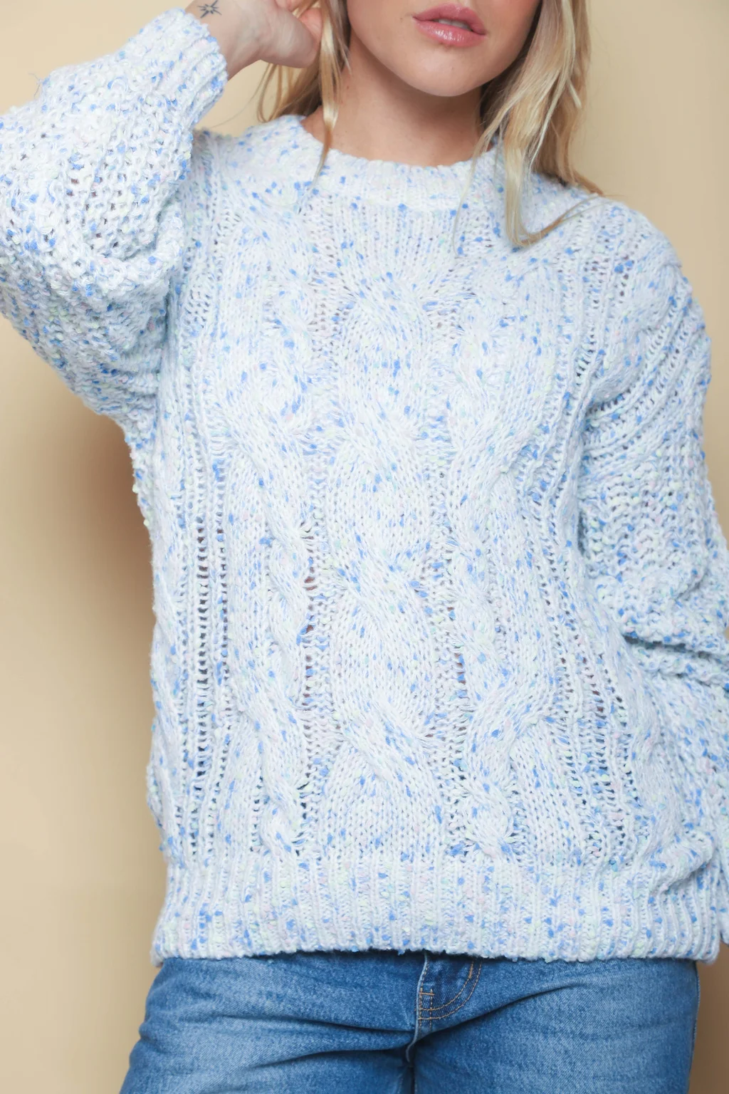 Sweater BEVERLY Tejido Grueso Trenzado GU17