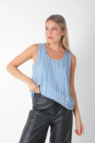 Musculosa SAREE Forrada con Lentejuelas GU70129 - Vista 5