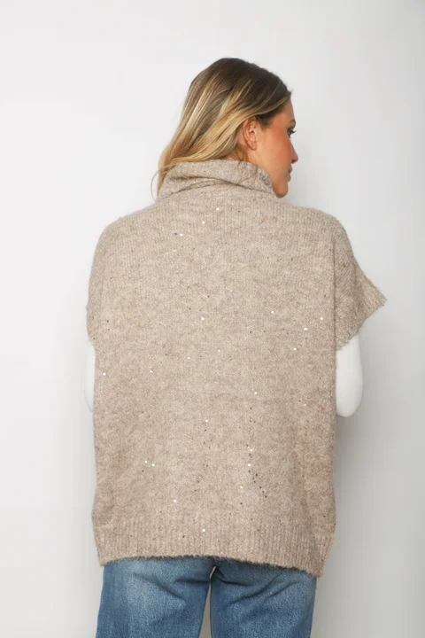 Polera MOMMA Manga Corta con Lentejuelas GU67601