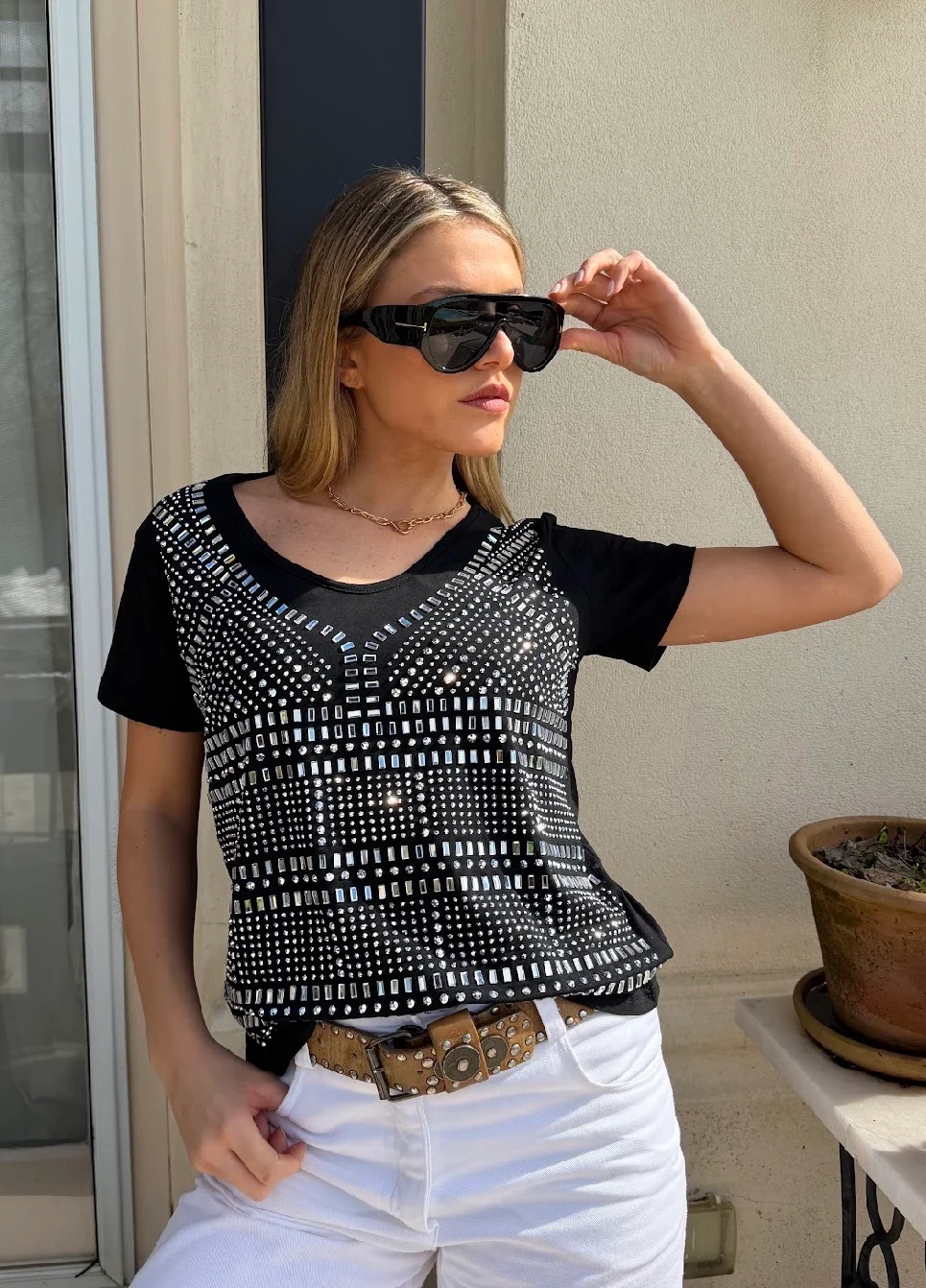 Remera KALESI con Piedras GUJ5209