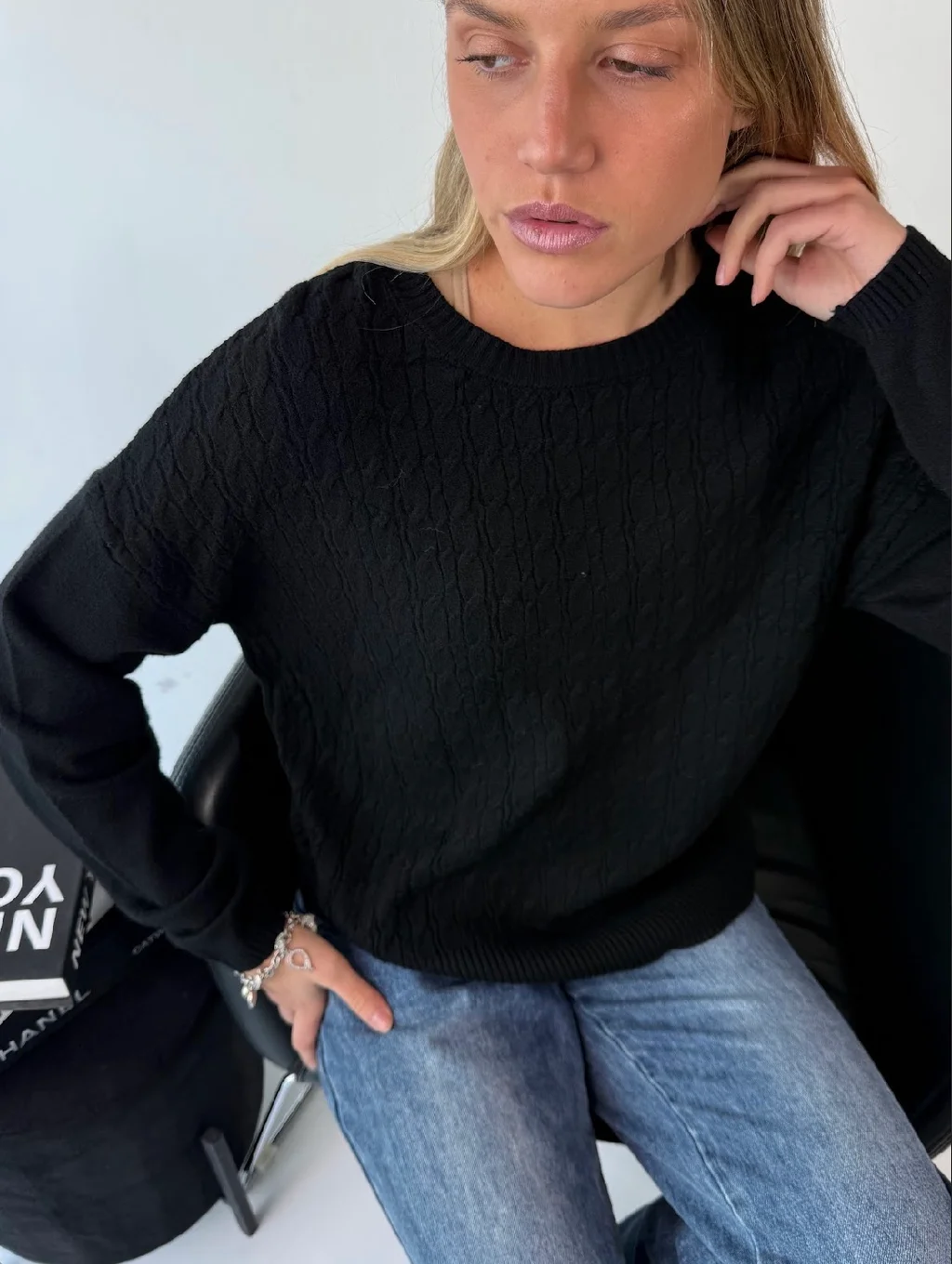 Maxi Sweater MADELEINE Bremer Trenzado GUL819