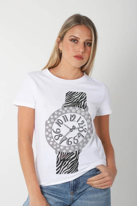 Remera RELOJ C/ Piedras GU7480