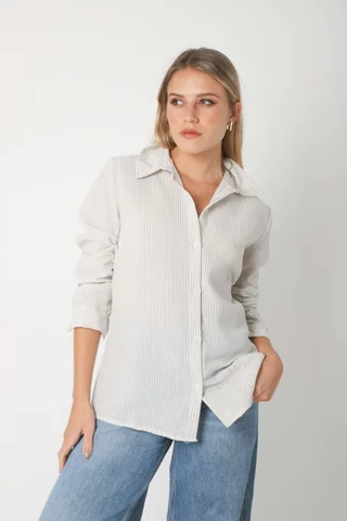 Camisa  BABILON LINO RAYADA - Vista 5