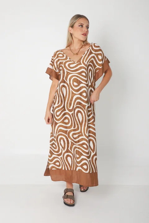 Vestido DOMINIQUE MAREAS LINO GUK70143-1