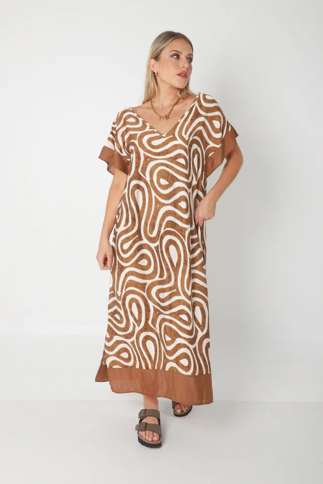 Vestido DOMINIQUE MAREAS LINO GUK70143-1