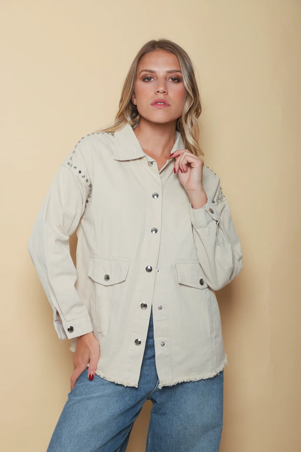 Camisaco RAPSODY gabardina c/tachas GUK70170