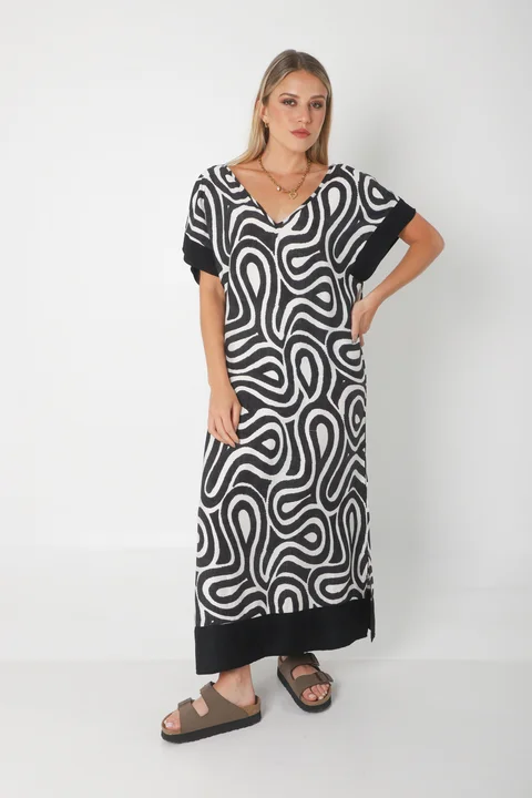 Vestido DOMINIQUE MAREAS LINO GUK70143-1