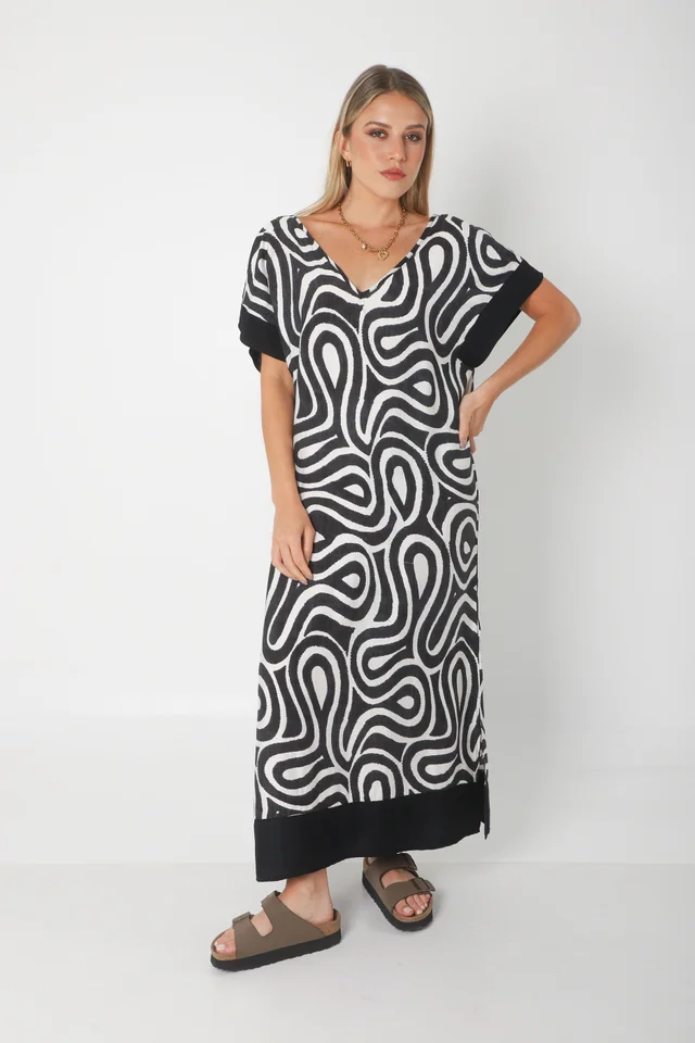 Vestido DOMINIQUE MAREAS LINO GUK70143-1