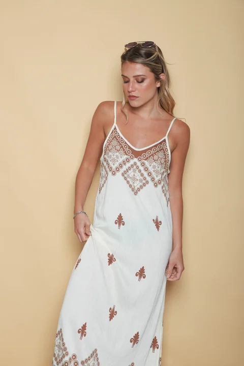 Vestido ARCIL lino estampado GUK70142-7