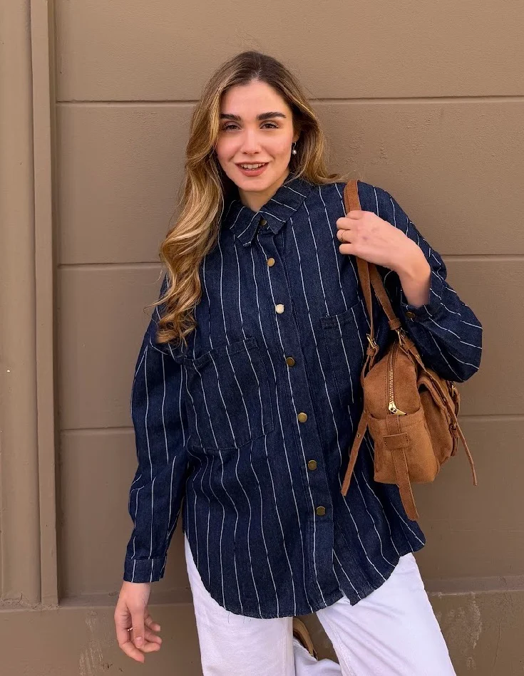 Camisaco VANITY Denim Rayado GU 70273