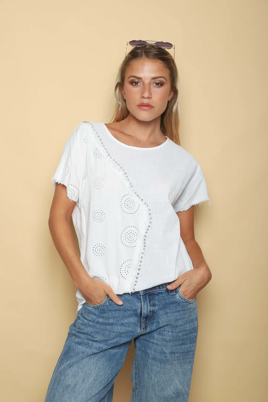 Remeron LAZER LINO con Piedras GUK70214