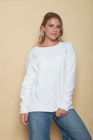 Sweater NIZA Bremer c/ Strass GUL668 - Vista 3