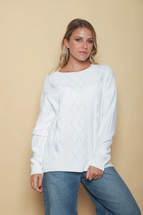 Sweater NIZA Bremer c/ Strass GUL668