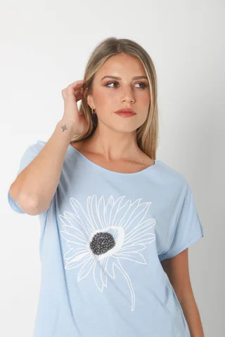 Blusa Suasi Lino c/ Piedras GU70104 - Vista 3